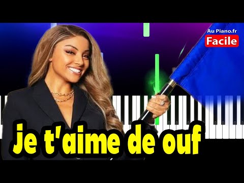 Wejdene Je t’aime de ouf Piano Cover Tutorial Lyrics (Au Piano.Fr)