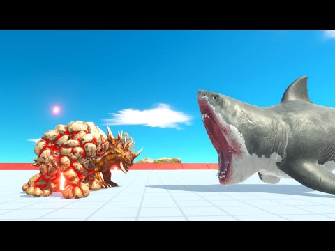 Lava golem with hellhound vs boss faction Animal Revolt Battle Simulator