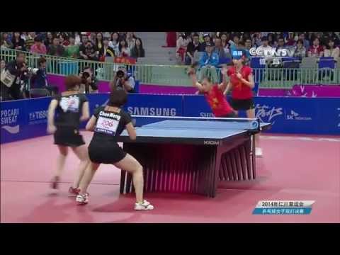 2014 Asian Games WD-Final: Liu Shiwen/Wu Yang - Cheng Meng/Zhu Yuling [HD] [Full Match/Chinese]