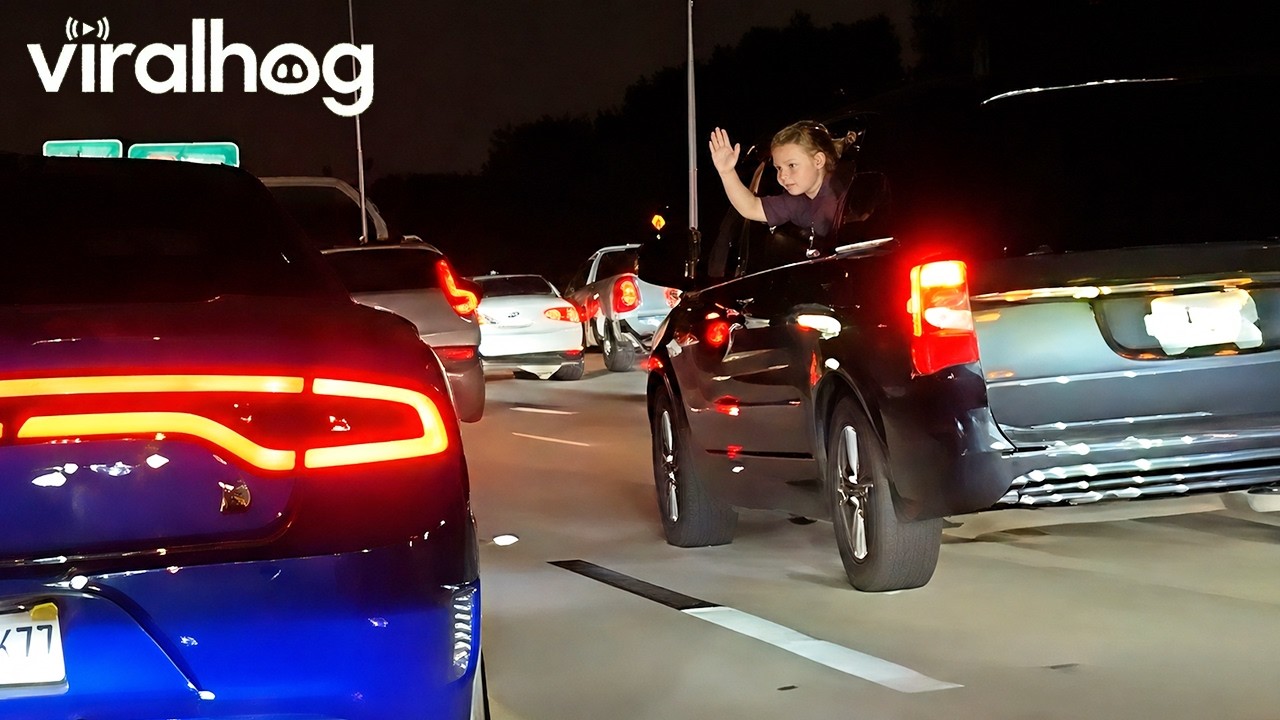 Kids Make Driver Rev Engine in Traffic || ViralHog