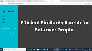 Efficient Similarity Search for Sets over Graphs