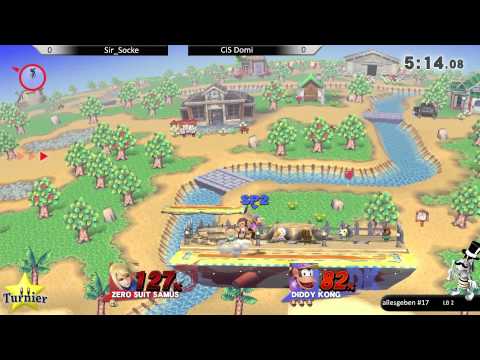 Team DG Smash Bros Wii U Sir_Socke vs CiS Domi @ allesgeben#17 29.04.2015