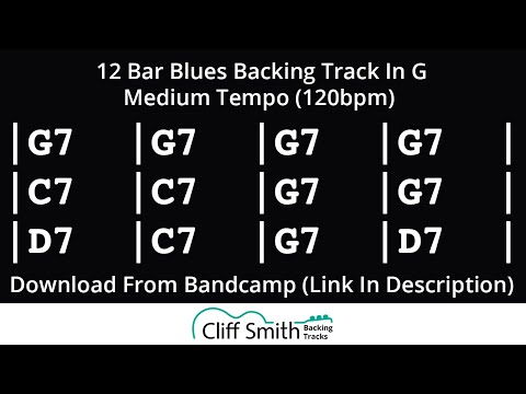 G - Medium Tempo 12 Bar Blues Backing Track (120bpm)