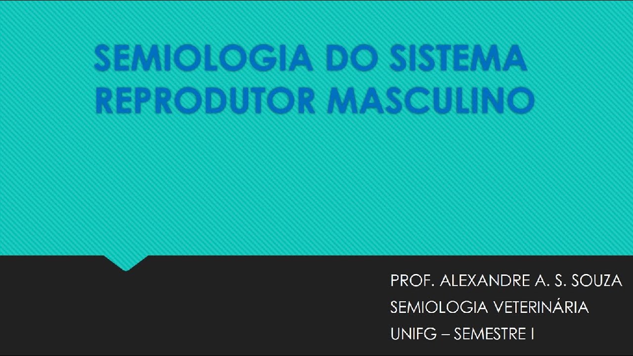 Semiologia do Sistema Reprodutor Masculino