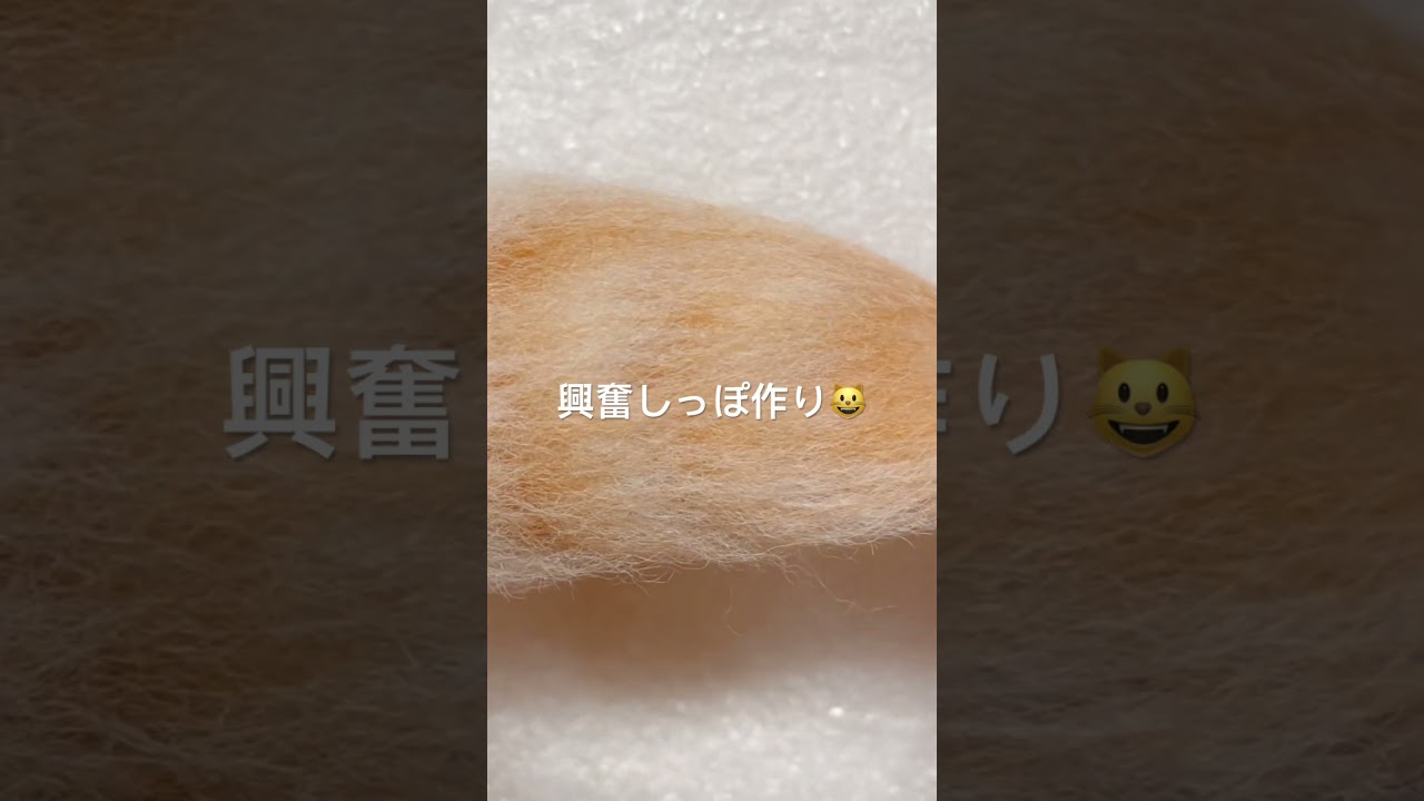 ［羊毛フェルト］　キャットドール　しっぽ作り