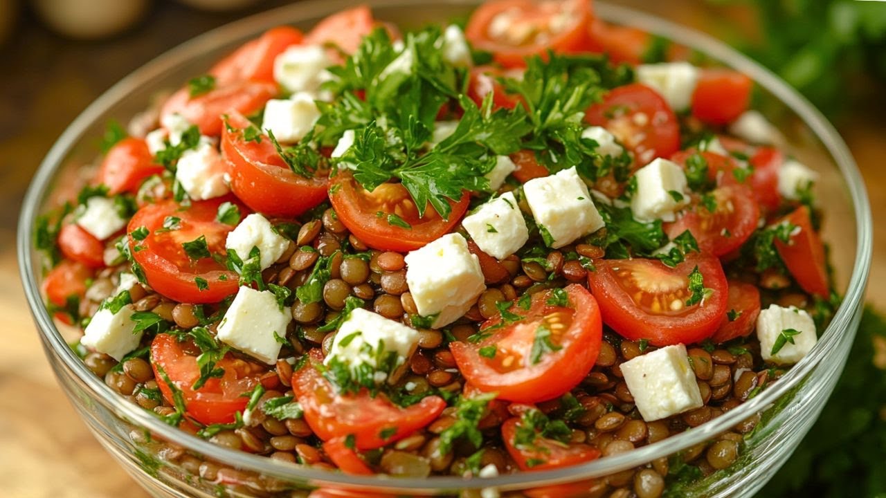 LINSENSALAT MIT FETA - Einfache Rezepte