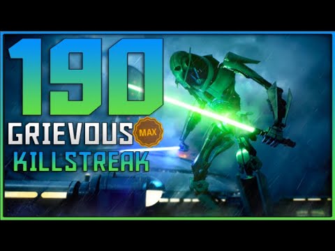 Star Wars Battlefront 2 - MAX LEVEL 1000 General Grievous 190 Killstreak (Naboo)