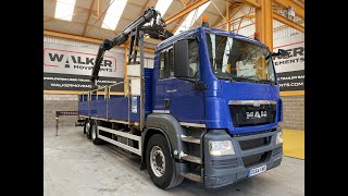 MAN TGS 26.360, 6X2 26 TONNE DRAWBAR SPEC BRICK GRAB – 2014 – DG64 V flatbed truck for sale - Image 4 | Autoline GB MAN TGS 26.360, 6X2 26 TONNE DRAWBAR SPEC BRICK GRAB – 2014 – DG64 V flatbed truck | Image 4 - Autoline