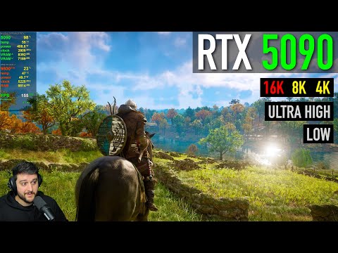 RTX 5090 - Assassin's Creed Valhalla - 4K, 8K & 16K Resolutions tested!