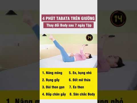 4 phút TABATA ĐỐT MỠ trên giường