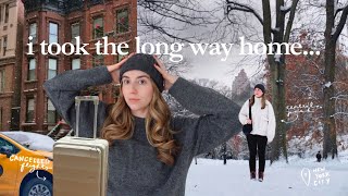 a chaotic trip back to nyc before the snowstorm *and snowy days in the city*