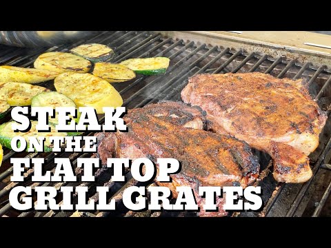 Grilled Steak on the Camp Chef Flat Top Grill Grates