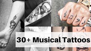 Musical tattoo designs | Musical note tattoos for guys | Musical symbol tattoo - Lets style buddy