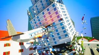 BOEING 787 CRASHES INTO HUGE CORPORATE BUILDING!  - Brick Rigs Workshop Creations Gameplay