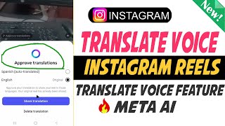 How to Translate Voice in Instagram Reels with - Meta Ai Translate Voi