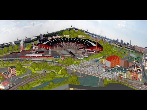 Drohnenflug über Hammaburg (Gleisplan)