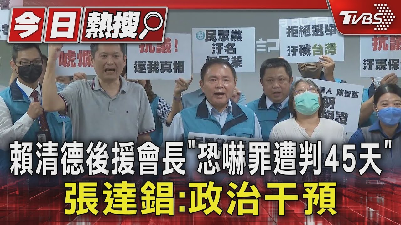 賴清德後援會長「恐嚇罪遭判45天」 張達錩:政治干預