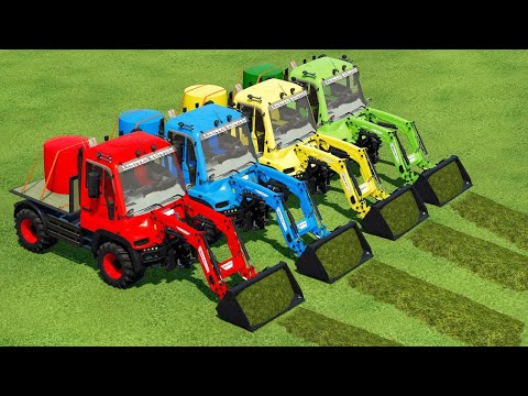 LOADING GRASS AND TRANSPORTING WIT MINI TRUCK & MINI TRACTORS - Farming Simulator 22