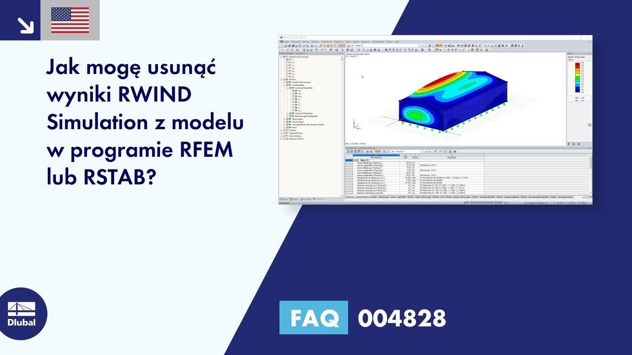 FAQ 004828 | Jak mogę usunąć wyniki RWIND Simulation z modelu w programie RFEM lub RSTAB?