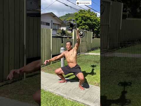 50 lbs./22.7 kg. Windmill to Overhead Squat - age 53, May 14, 2022, 3:41 pm