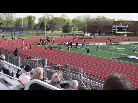 Girls 100m Heat 1 @ Shelbyville HS | Shelbyville/Southwestern/Rushville Triangular | April 21, 2025