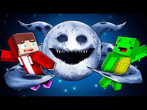 Can JJ and Mikey Survive MOON WAKES UP? - Maizen Minecraft Animation