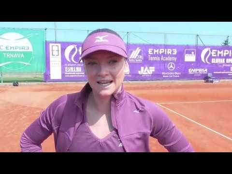 EMPIRE Slovak Open 2018: 1QR, interview, Tereza MARTINCOVA (CZE) - Viktoria MORVAYOVA (SVK) 6-0 6-1