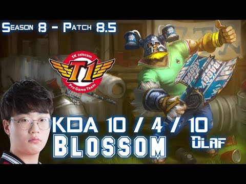 SKT T1 Blossom OLAF vs NIDALEE Jungle - Patch 8.5 KR Ranked