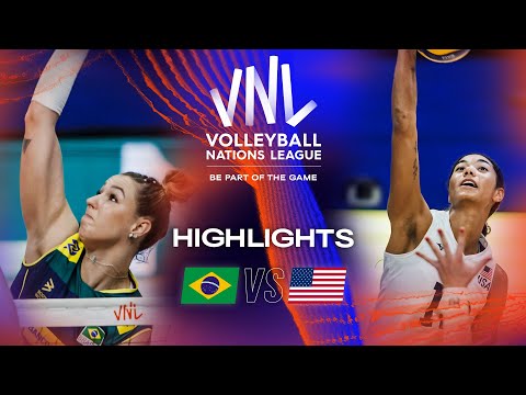 🇧🇷 BRA vs. 🇺🇸 USA - Highlights Week 2 | Women's VNL 2023