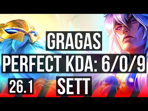 GRAGAS vs SETT (TOP) | Perfect KDA: 6/0/9 | EUW Master | 26.1
