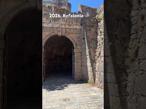 Entering the Venetian Castle of Assos in Keflaonia
