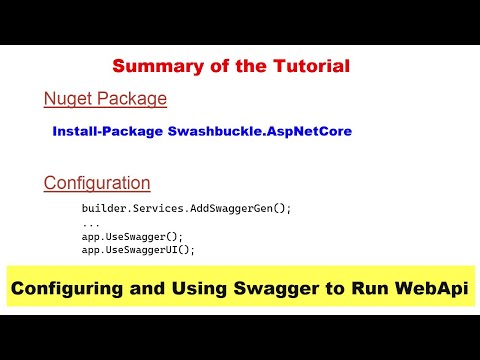 Configuring and Using Swagger to Run WebApi | Web Api with ASPNET Core