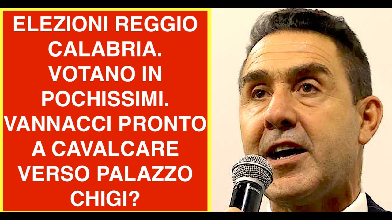 ELEZIONI REGGIO CALABRIA. VOTANO IN POCHISSIMI. VANNACCI PRONTO A CAVALCARE VERSO PALAZZO CHIGI?