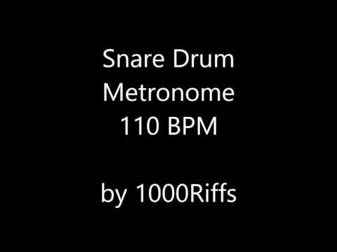 Snare Drum Metronome 110 BPM - Beats Per Minute