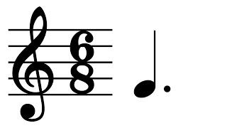 Sight Rhythm: Dotted Quarter Note (Dotted Crotchet) in 6/8 Time Signature