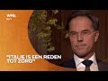 Rutte: de politieke ontwikkelingen Italië reden tot zorg