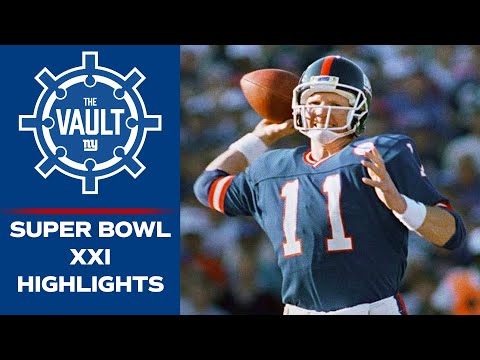 Phil Simms Leads Giants to Super Bowl XXI Victory vs. Broncos | New York Giants Highlights