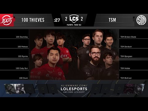 TSM vs 100, Game 5 - 2020 LCS Spring Playoffs - Team SoloMid vs  100 Thieves