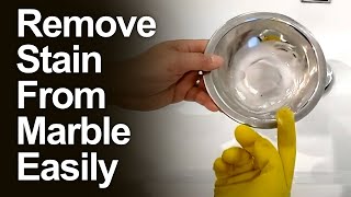 Remove Stain From White Marble Without Scrubbing!