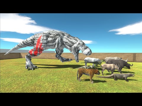 Escape from Albino Giga-Rex - Animal Revolt Battle Simulator