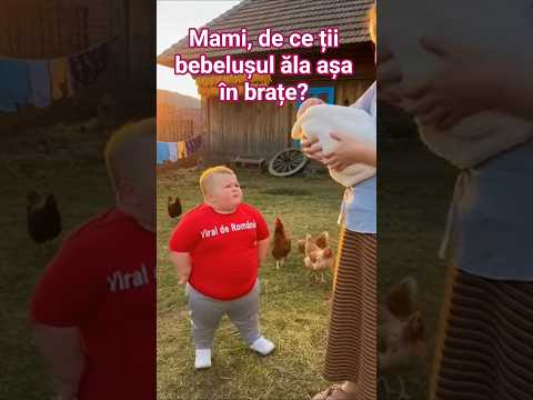 Mami, de ce ții bebelușul ăla așa în brațe? #fyp #viral #funny #romania #baby #shorts #viralvideo
