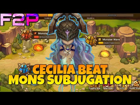 CECILIA = EASY MONSTER SUBJUGATION !!? FIRE, WATER & WIND MONSTER WAVE SUMMONERS WAR
