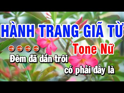Karaoke Hành Trang Giã Từ | Nhạc Sống Tone Nữ | Huỳnh Lê