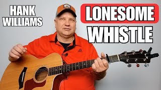 Hank Williams Lonesome Whistle Guitar Lesson (Johnny Cash)