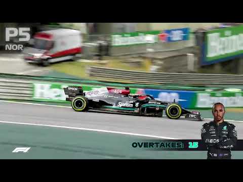 Lewis Hamilton largando de último