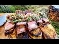 Menwiththepot Steak With Chimichurri Sauce Served With Crunchy Toasted Bread ASMR Cooking