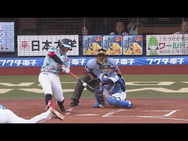 【1回裏】マリーンズ・鈴木 ライトフェンス直撃の先制打‼ 2019/8/11 M-L