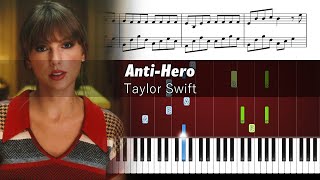 Taylor Swift - Anti-Hero - Piano Tutorial + SHEETS