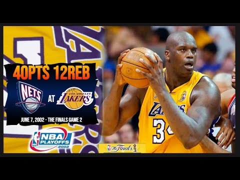 Shaquille O'Neal UNREAL Game 40pts 12reb - 2002 Finals Game 2 - New Jersey Nets @ Los Angeles Lakers