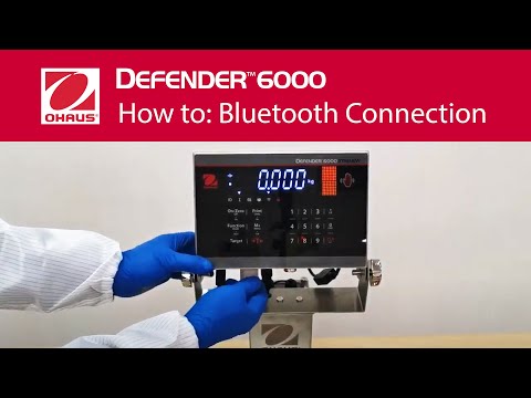 Ustawianie parametrów połączenia modułu Bluetooth w wadze OHAUS Defender 6000
